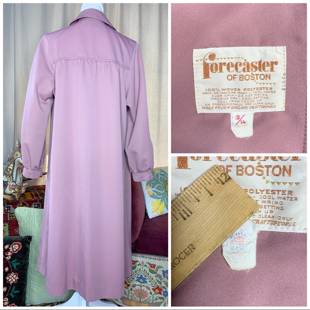 70s Mauve Raincoat - Picture 2 of 8